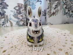 New Nib Royal Crown Derby Springtime Bunny Paperweight Figurine Fine Bone China