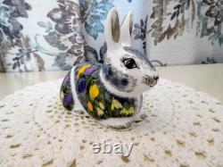 New Nib Royal Crown Derby Springtime Bunny Paperweight Figurine Fine Bone China