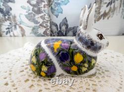 New Nib Royal Crown Derby Springtime Bunny Paperweight Figurine Fine Bone China