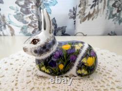 New Nib Royal Crown Derby Springtime Bunny Paperweight Figurine Fine Bone China
