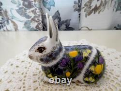 New Nib Royal Crown Derby Springtime Bunny Paperweight Figurine Fine Bone China