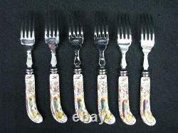 New Olde Avesbury by Royal Crown Derby Fish Service in Case 6 Knives 6 Forks