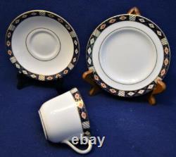 New ROYAL CROWN DERBY Bone China England KEDLESON Set Cup Saucer 6 1/4d Plate