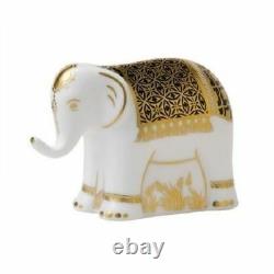 New Royal Crown Derby 1st Quality Aura Black Infant Elephant Paperweight