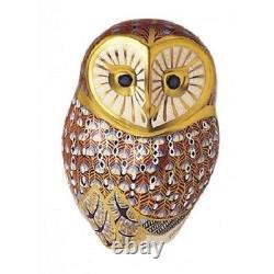 New Royal Crown Derby 1st Quality Barn Owl Paperweight