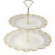 New Royal Crown Derby 1st Quality Blue Peony 2 Tier Cake Stand