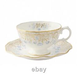 New Royal Crown Derby 1st Quality Blue Peony Tea Cup & Saucer