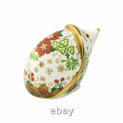 New Royal Crown Derby 1st Quality Christmas Hedgehog Paperweight