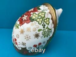 New Royal Crown Derby 1st Quality Christmas Winter Hedgehog Paperweight