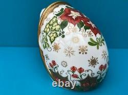 New Royal Crown Derby 1st Quality Christmas Winter Hedgehog Paperweight