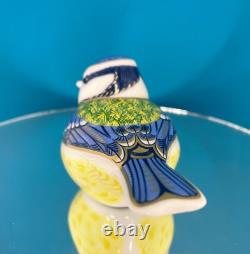 New Royal Crown Derby 1st Quality Garden Blue Tit Paperweight