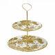 New Royal Crown Derby 1st Quality Gold Aves 2 Tier Cake Stand