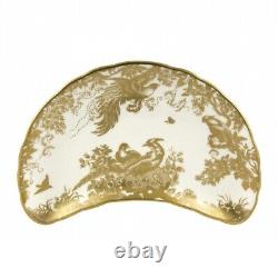 New Royal Crown Derby 1st Quality Gold Aves Crescent Salad Plate