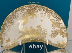 New Royal Crown Derby 1st Quality Gold Aves Crescent Salad Plate