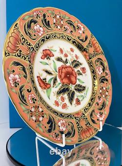 New Royal Crown Derby 1st Quality Imari Accent Salad Plate Pink Camellias