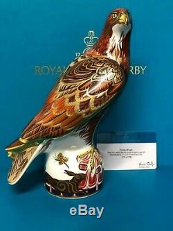 New Royal Crown Derby 1st Quality Limited Edition Golden Eagle Paperweight