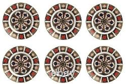 New Royal Crown Derby 1st Quality Old Imari 1128 8 Salad Side Plate Set of 6