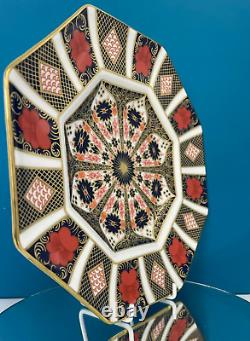 New Royal Crown Derby 1st Quality Old Imari 1128 9 Octagonal Salad Plate