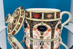 New Royal Crown Derby 1st Quality Old Imari 1128 Covered Sugar Bowl