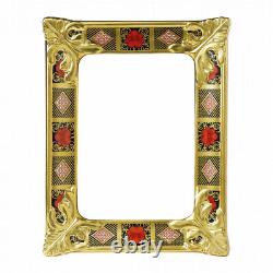 New Royal Crown Derby 1st Quality Old Imari Solid Gold Band 5x7 Picture Frame
