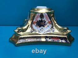 New Royal Crown Derby 1st Quality Old Imari Solid Gold Band Candlestick Base