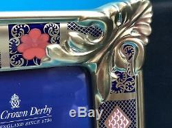 New Royal Crown Derby 1st Quality Old Imari Solid Gold Band Double Picture Frame
