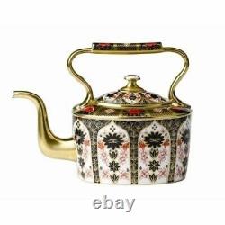 New Royal Crown Derby 1st Quality Old Imari Solid Gold Band Large Kettle