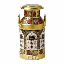 New Royal Crown Derby 1st Quality Old Imari Solid Gold Band Milk Churn