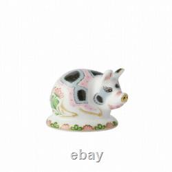 New Royal Crown Derby 1st Quality Old Spot Pig Paperweight