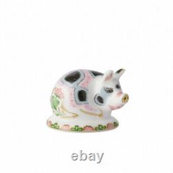 New Royal Crown Derby 1st Quality Old Spot Piglet Paperweight