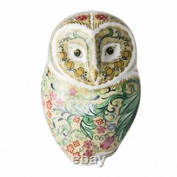 New Royal Crown Derby 1st Quality Parchment Owl Paperweight