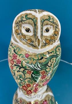 New Royal Crown Derby 1st Quality Parchment Owl Paperweight