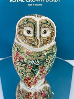 New Royal Crown Derby 1st Quality Parchment Owl Paperweight