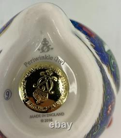 New Royal Crown Derby 1st Quality Periwinkle Owl Paperweight