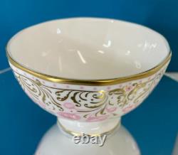 New Royal Crown Derby 1st Quality Pink Peony Open Sugar Bowl