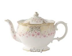 New Royal Crown Derby 1st Quality Pink Peony Teapot