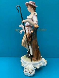 New Royal Crown Derby 1st Quality Sculptural Figurine Shepherd