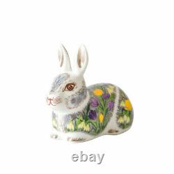 New Royal Crown Derby 1st Quality Springtime Bunny Paperweight