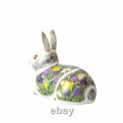 New Royal Crown Derby 1st Quality Springtime Bunny Paperweight