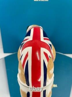 New Royal Crown Derby 1st Quality Union Jack Bulldog Paperweight