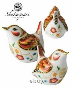 New Royal Crown Derby 1st Quality William Shakespeare Wren Paperweight
