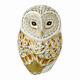 New Royal Crown Derby 1st Quality Winter Owl Paperweight