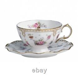 New Royal Crown Derby 2nd Quality Antoinette Tea Cup & Saucer