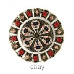 New Royal Crown Derby 2nd Quality Old Imari 1128 8 Fluted Dessert Plate