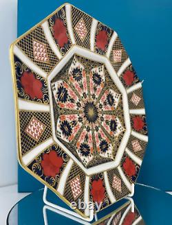 New Royal Crown Derby 2nd Quality Old Imari 1128 9 Octagonal Salad Plate