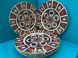 New Royal Crown Derby 2nd Quality Old Imari 1128 Set of 6 x 27cm Dinner Plates