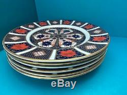 New Royal Crown Derby 2nd Quality Old Imari 1128 Set of 6 x 8 21cm Side Plates
