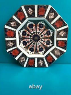 New Royal Crown Derby 2nd Quality Old Imari 1128 Set of 6 x 9 Octagonal Plates