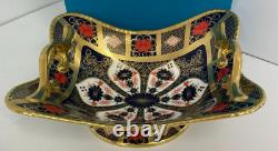 New Royal Crown Derby 2nd Quality Old Imari Solid Gold Band 1919 Basket