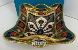 New Royal Crown Derby 2nd Quality Old Imari Solid Gold Band 1919 Basket